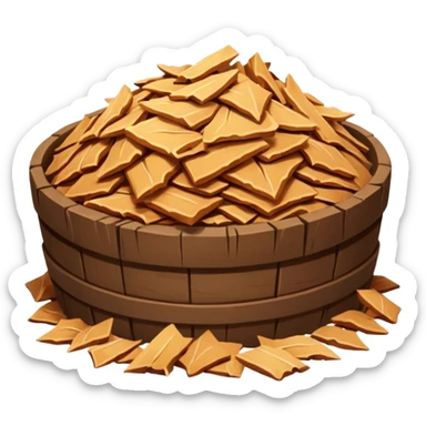 Pile of arboriculture wood chip sticker