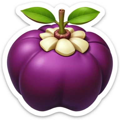 mangostán fruta, simple, brillante, sin texto sticker