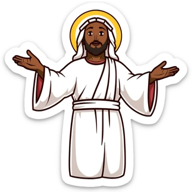Jesus Christ with a slightly dark skin sticker