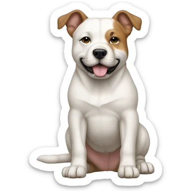 American Stafford white  sticker