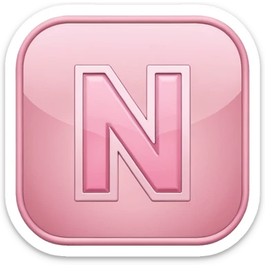 Netflix aesthetic "N" logo in pastel pink sticker
