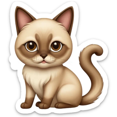 
Siamese cat: ong hair fur sticker