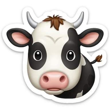 Cow print journal sticker