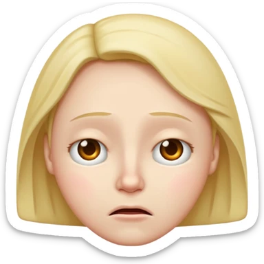 frowning nodding face sticker