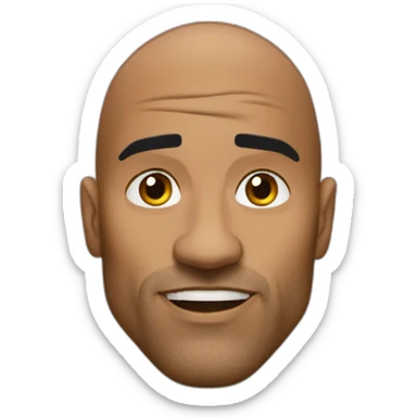 the rock avec sourcil levé sticker