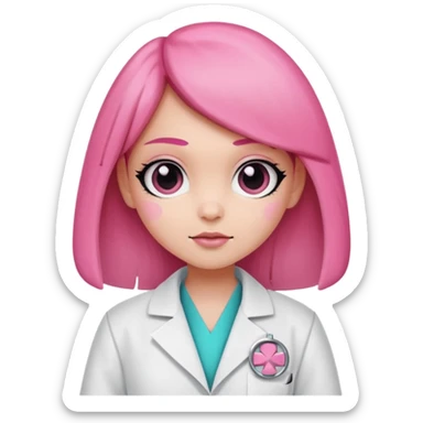 Blossom from powerpuff girls and a doctor sticker