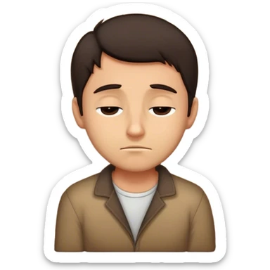 A chill guy gonna asleep in front of a door sticker