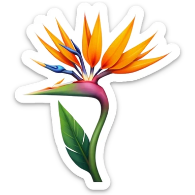 the flower the bird of paradise  sticker