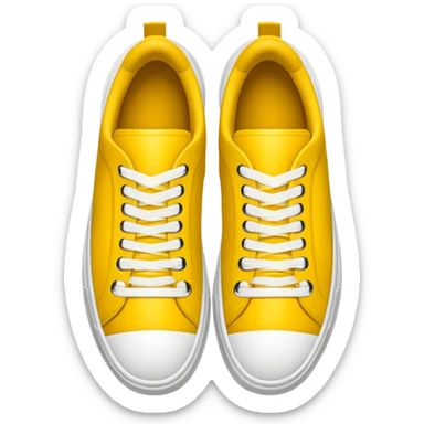 Sneakers (top view) – yellow, the width and height of image must be equal in size sticker