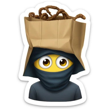 Me watching the kraken lost with a paper bag on my head sticker