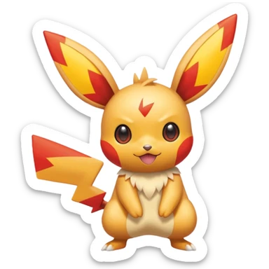 Plusle-Pichu-Victini-fusion, full body sticker