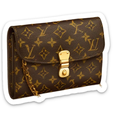 Louis Vuitton long wallet with chain attached  sticker