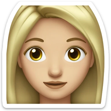12 year old girl with dark blonde hair and green eyes sticker