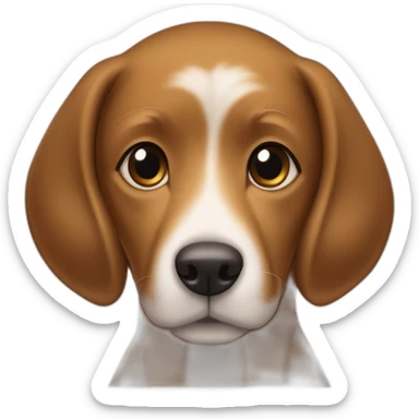 adopted brown dog with a white line in the middle of her hed and honey eys sticker