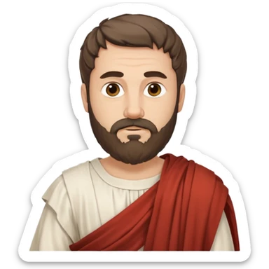 ancient greek writer with beard sticker