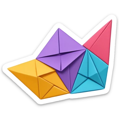 Origami sticker