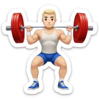 powerlifter converse-shoes clean and jerk exercise sticker