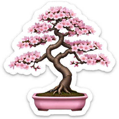 Sakura cherry blossom Bonsai tree  sticker