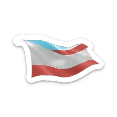The flag of the country with light blue instead of reds  sticker