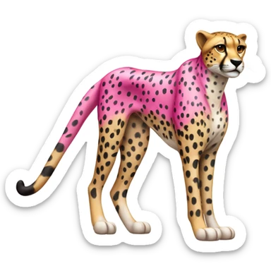 Pink cheetah  sticker