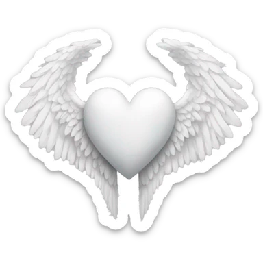 white heart wing angel wings sticker