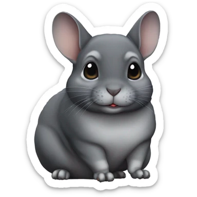 dark grey chinchilla sticker