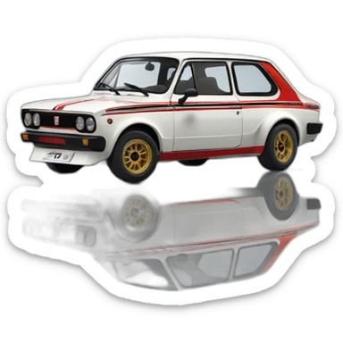 hiperrealist Fiat 131 Abarth Competición sticker