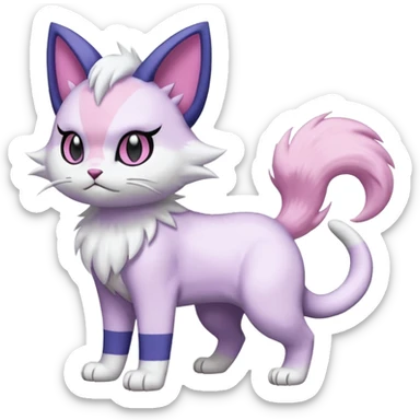 Absol-Delcatty-Purrloin-Meowth-Gatomon-fusion, full body sticker