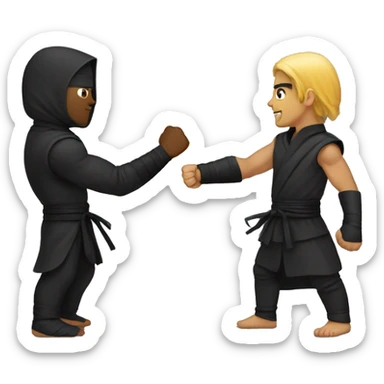 Fist bump Ninja sticker