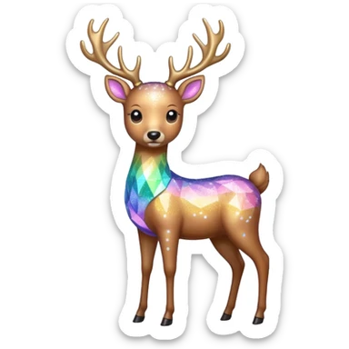 A cute glitter deer sticker