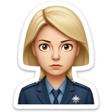 A CIA officer, looking like Carrie Mathison from the "Homeland" TV series. sticker