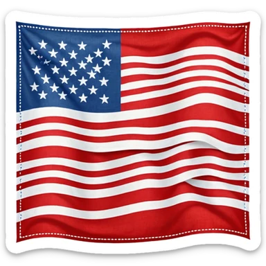 Red white and blue bandana banner sticker
