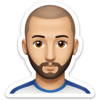 Karim Benzema with Buzzcut sticker