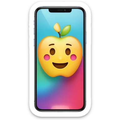 apple style emoji of a smartphone with the TikTok app open on screen sticker