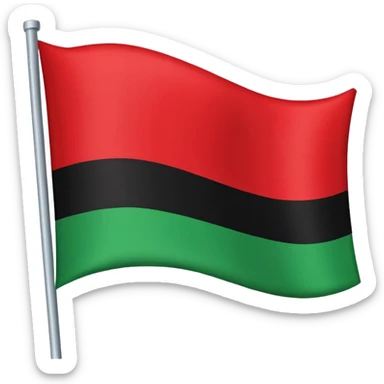 Pan African-African American Flag (Red-Black and Green horizontal stripes) - no stars or other symbols sticker
