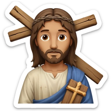 JESUS CARRYING HIS CROSS sticker