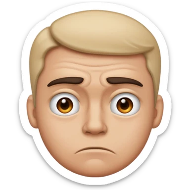 Fed up emoji face sticker