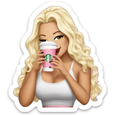 trisha paytas drinking starbucks sticker