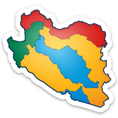 map iran sticker