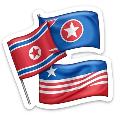 Let's talking about a emoji flag hack combination with Puerto Rico + North Korea emoji flag combination flag hack as a flag image by photo and flag sticker