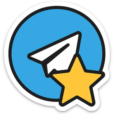 Telegram logo combined with IGstar logo sticker