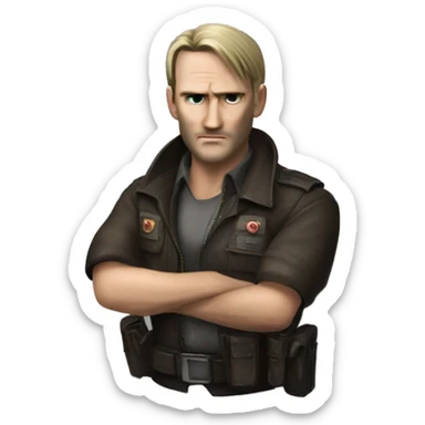 leon Scott keneddy from resident evil 4 remake sticker
