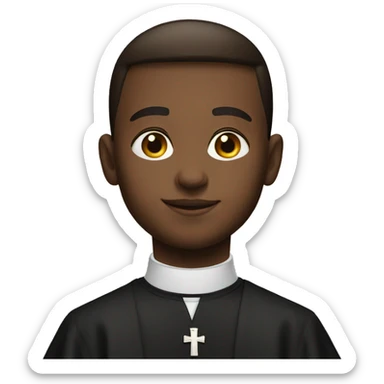 young catholic priest sticker