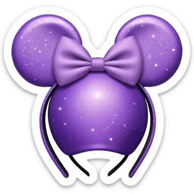 rapunzel Minnie Mouse ears headband with glitter sticker