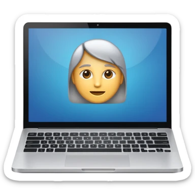 Laptop with Video Call on it sticker