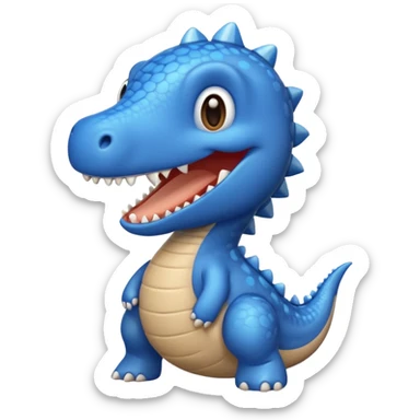 As un emoji de el dinosaurios ANQUILOSAURIO de perfil en color azul que sea bebe y tenga un efecto mas animado que sea mas animado y sin tantos picos pero que sea ANQUILOSAURIO  sticker