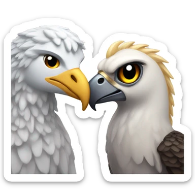 Falcon with a unicorn as besties  sticker