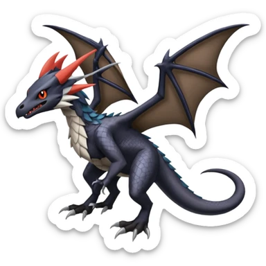 Silvally-Nargacuga-Noivern-Salandit-fusion sticker