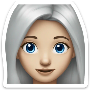 realistic portrait of girl blue eyes  sticker