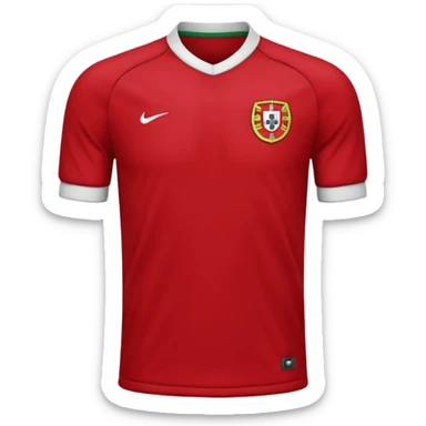 red Portugal football shirt sticker